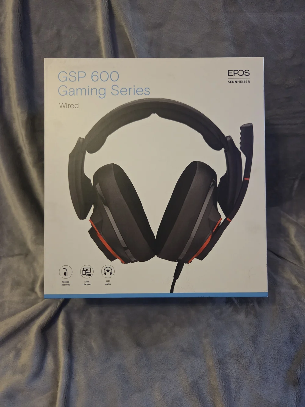 EPOS Sennheiser GSP 600 Wired Gaming Headset - Black with Red Accents